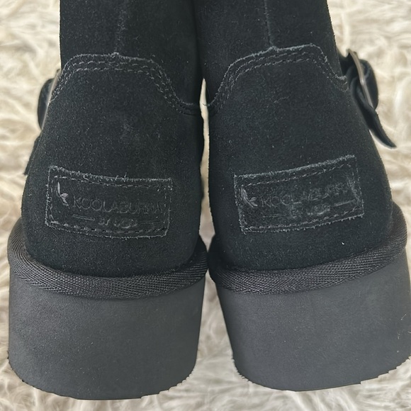 NWOB Koolaburra By UGG Kelissa Suede Platform Mini Ankle Boots in Black Sz 9 - Picture 8 of 10
